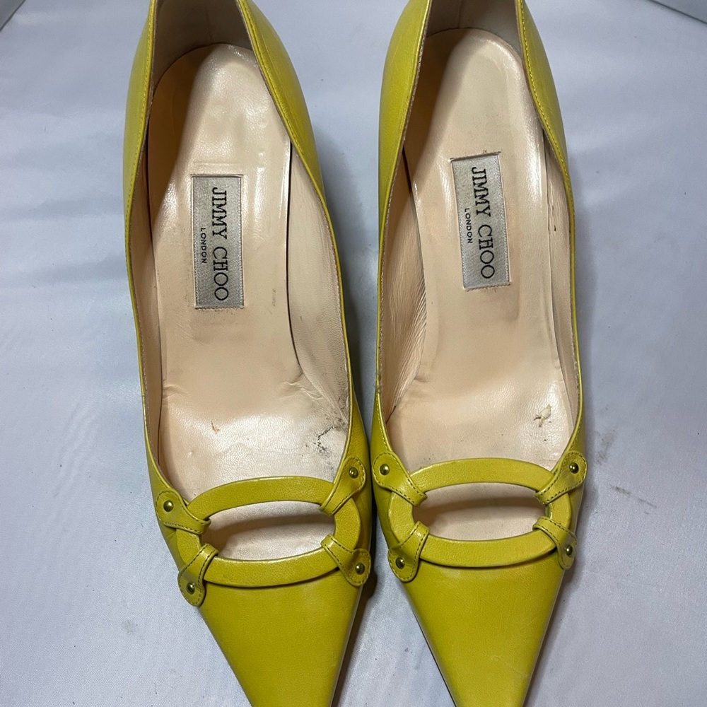Jimmy Choo, summer yellow shoe